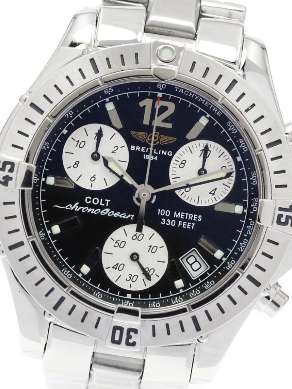 BREITLING Colt Chrono Ocean A53350 Date black Dial Quartz Men's Watch_901072